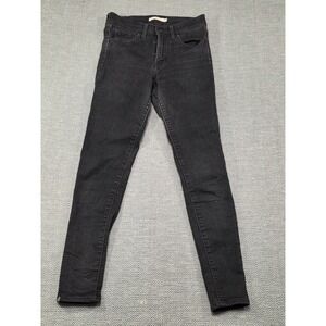 Levi's 720 High Rise Super Skinny Jeans Black Women's Size 27‎
